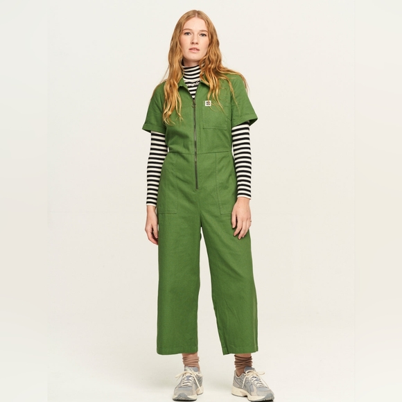 Lucy & Yak Pants - Lucy and Yak Ragan Jumpsuit Loden Forest Green